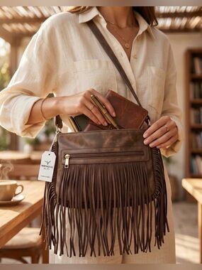 Heritage West Fringed Shoulder Bag
